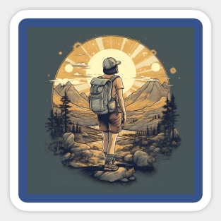 Backpacking Hiking Wanderlust Sticker